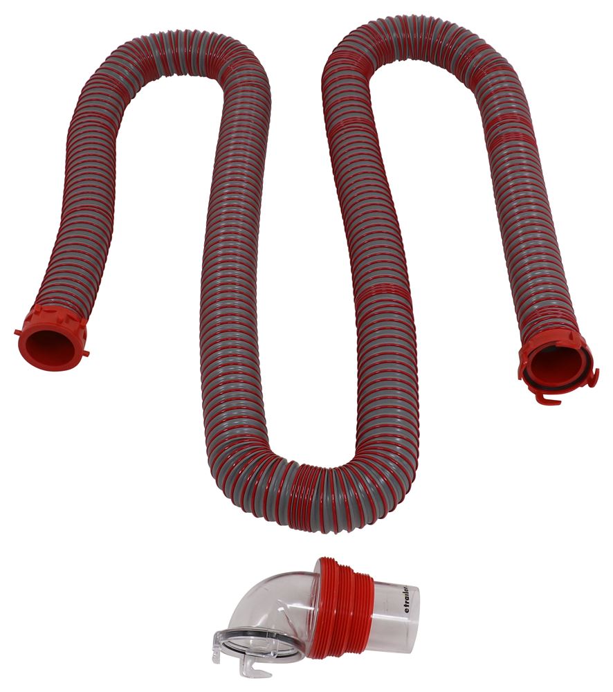 Viper RV Sewer Hose w/ Swivel Fittings and 4-in-1 Clear Elbow Adapter - 15'  Long Viper RV Sewer Hoses D04-0450