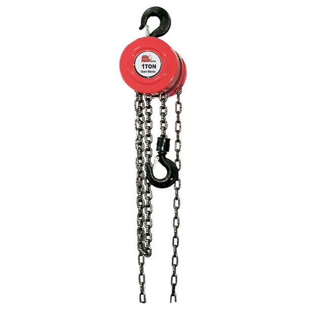 Capacity Torin Manual Hand Lift Steel Chain Block Hoist with 2 Hooks 2 Ton  4,000 lb Red Manual Hoists Material Handling Products urbytus.com