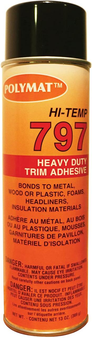 Buy 1 20oz Can (13oz net) Polymat 797 Hi-Temp Spray Glue Adhesive:  Industrial Grade High Temperature Glue, Heat and Water Resistant Spray  Adhesive for Automotive Headliner, Marine Upholstery Glue Online in Hungary.