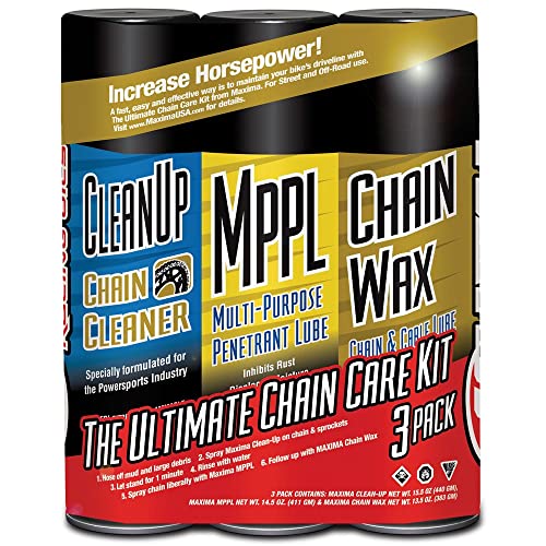 Buy Maxima 70-749203-3PK Chain Wax Ultimate Chain Care Aerosol Combo Kit,  (Pack of 3) Online in Mozambique. B00FFZU25S