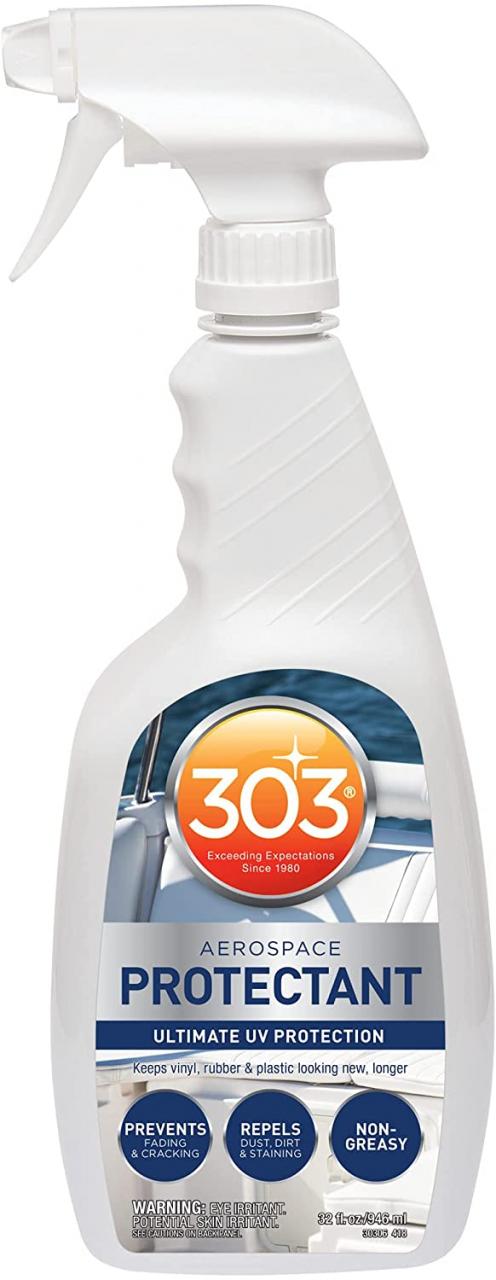 Buy 303 Marine UV Protectant Spray for Vinyl, Plastic, Rubber, Fiberglass,  Leather And More – Dust and Dirt Repellant - Non-Toxic, Matte Finish, 32  fl. oz. (30306) Online in Hong Kong. B000XBCURW