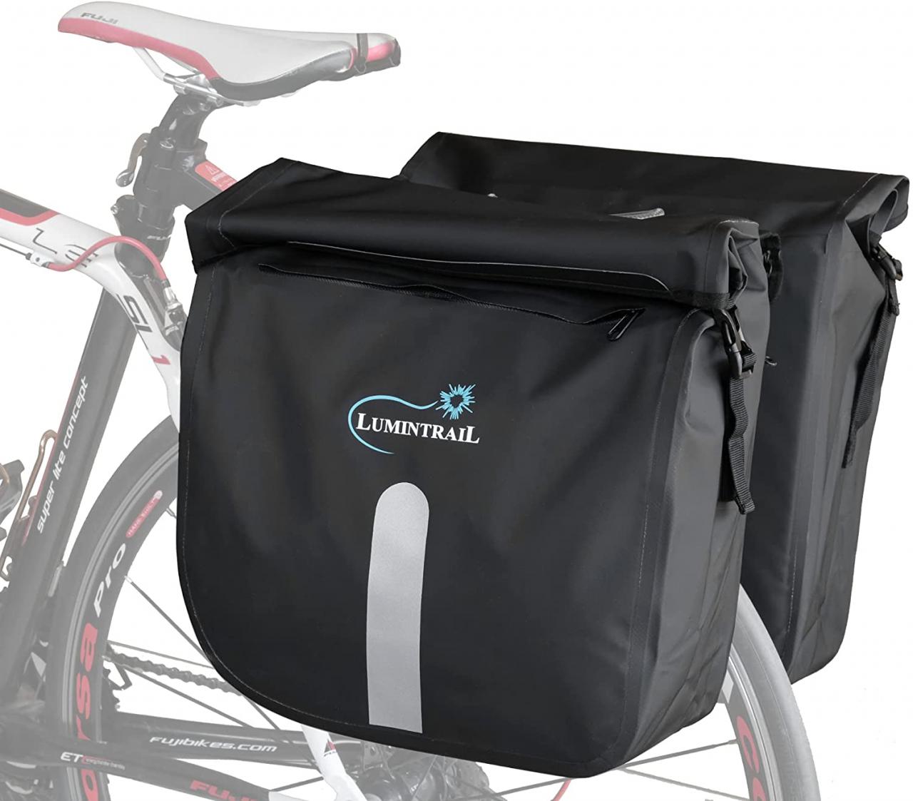 Buy Lumintrail Waterproof Double Pannier Bike Bags 46L Bag Capacity for  Rear Bicycle Rack Online in Indonesia. B093X1WSLP