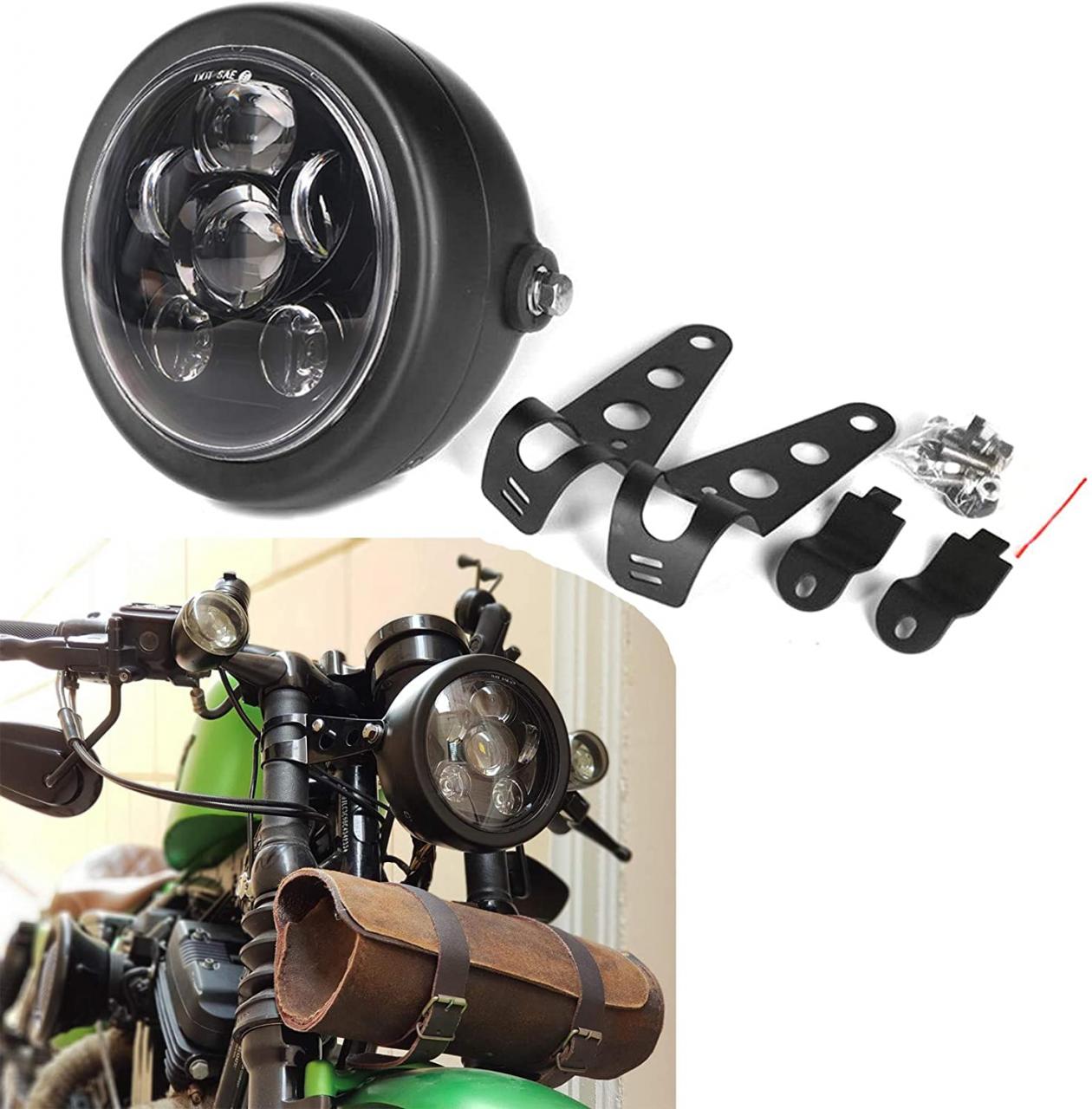 Buy HOZAN 5.75 5-3/4inch Black LED Motorcycle Headlight with Headlight  Housing for Honda Shadow Kawasaki Suzuki Motorbikes Metric bikes Cruisers  Choppers Online in Turkey. B071Z6JQCF