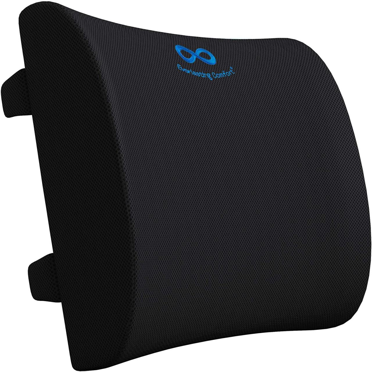 Everlasting Comfort Lumbar Support Pillow for Office Desk Chair and Car  Seat - Pure Memory Foam Lower Back Cushion (Black) : Everlasting Comfort:  Amazon.co.uk: Home & Kitchen