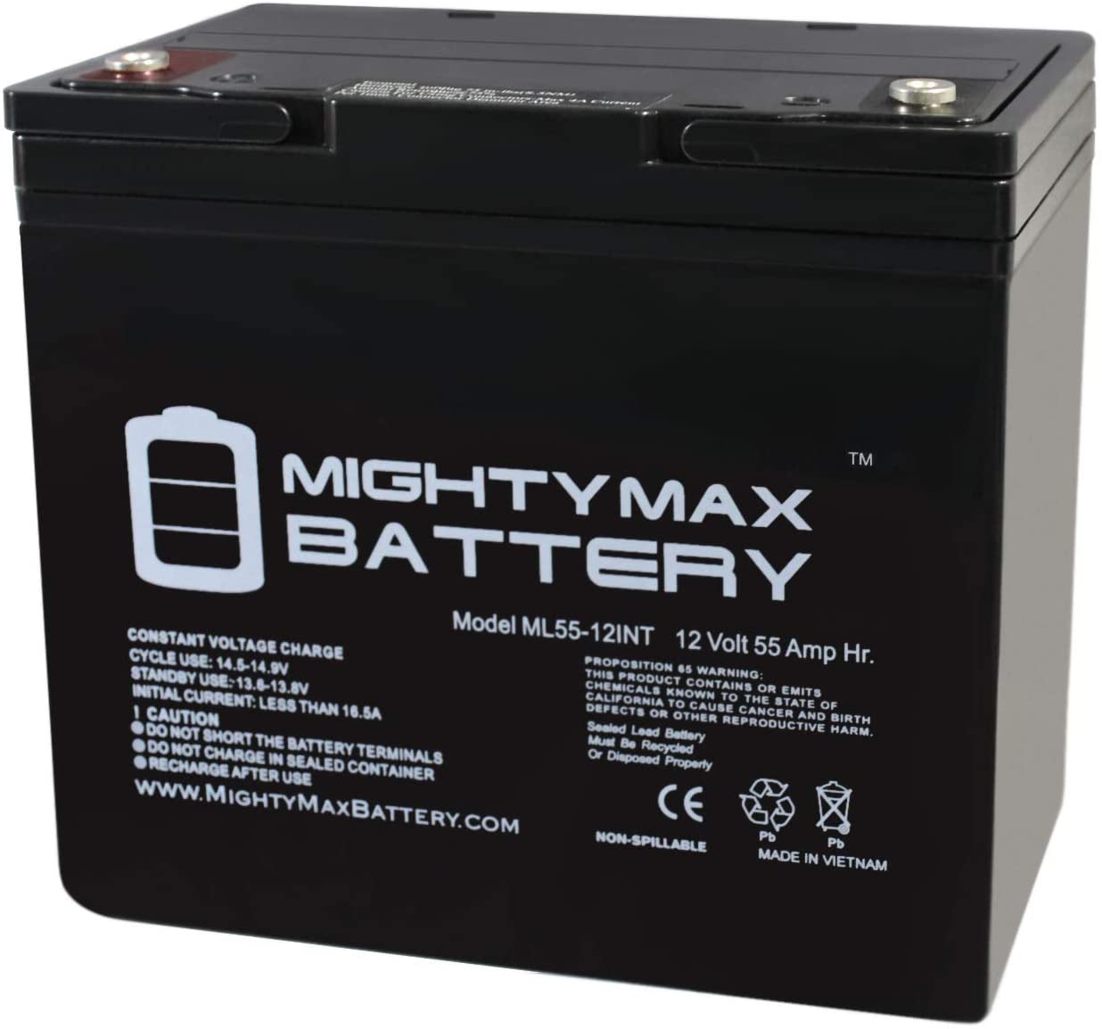 Buy Mighty Max Battery 12V 55AH Internal Thread Battery for Power Boat  Pontoon Trolling Brand Product Online in Indonesia. B01HIS88PK