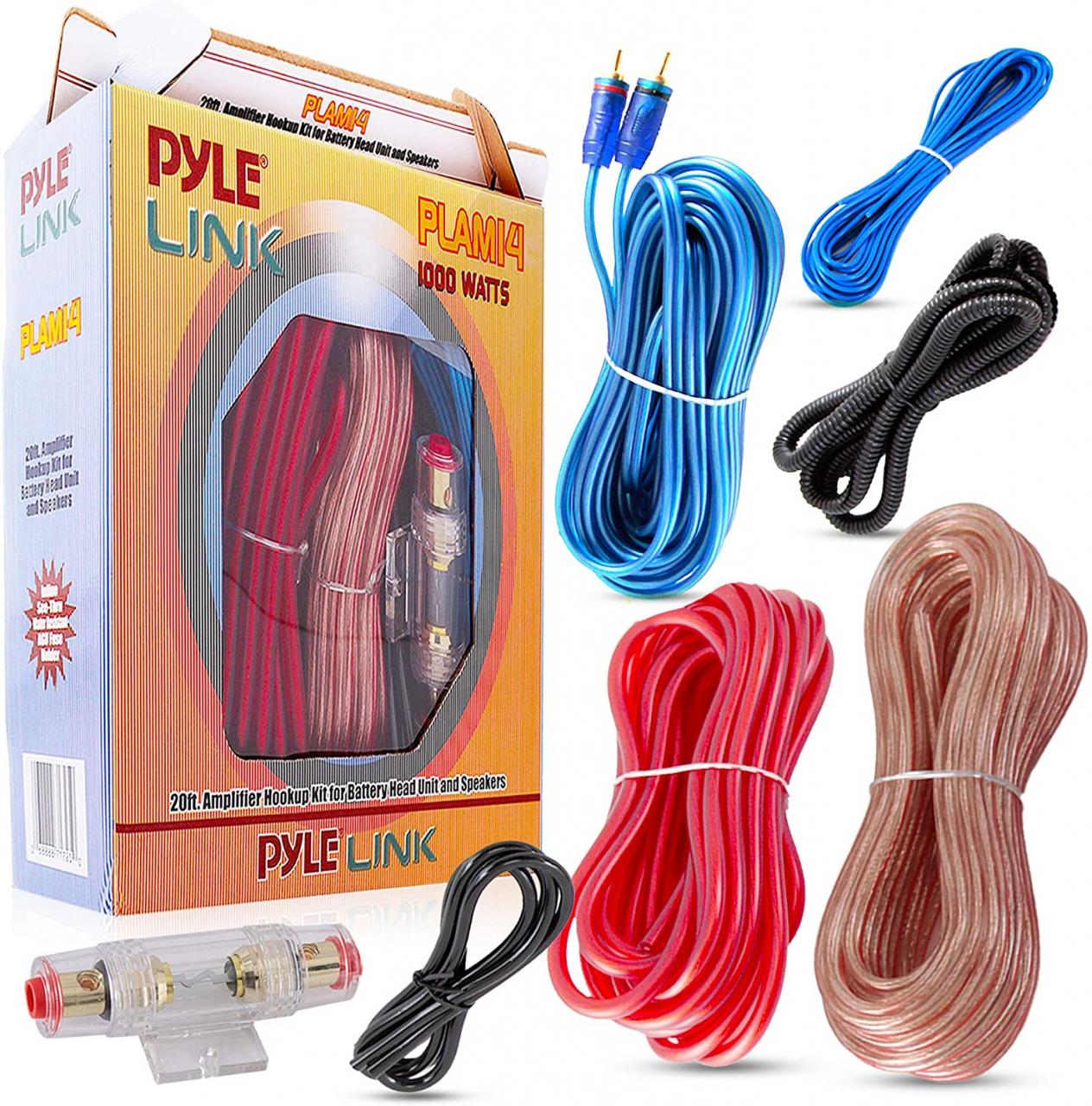 Buy Car Audio Cable Wiring Kit - 20ft 8 Gauge Powered 1200 Watt Complete  Amplifier Hookup for Battery, Head Unit & Stereo Speaker Installation Sound  System - Pyle PLAM14 Online in Turkey. B00022OBD8