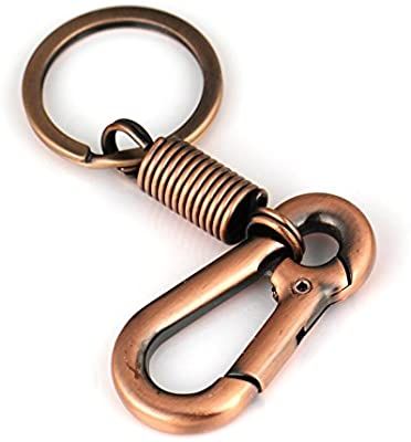 Amazon.com: maycom Retro Style Simple Strong Carabiner Shape Keychain Key  Chain Ring Keyring Keyfob Key Holder (Cop… | Keychain, Key chain rings,  Carabiner keychain