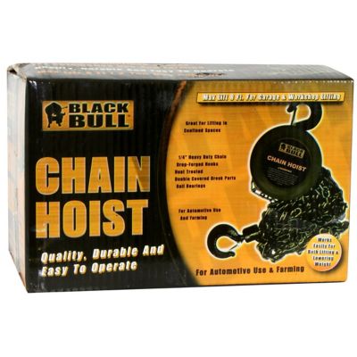 Black Bull 2 Ton Heavy Duty Chain Hoist, 8 ft. Lift, CHOI2 **Stock Special**