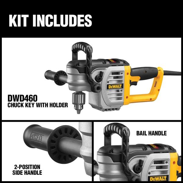 DEWALT DWD460 11 Amp 1/2Inch Right Angle Stud and Joist Drill with BindUp  Control *** See this great product. (This is an affil… | Dewalt, Dewalt  drill, Angle drill