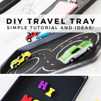 DIY Road Trip Travel Tray for Kids - Somewhat Simple