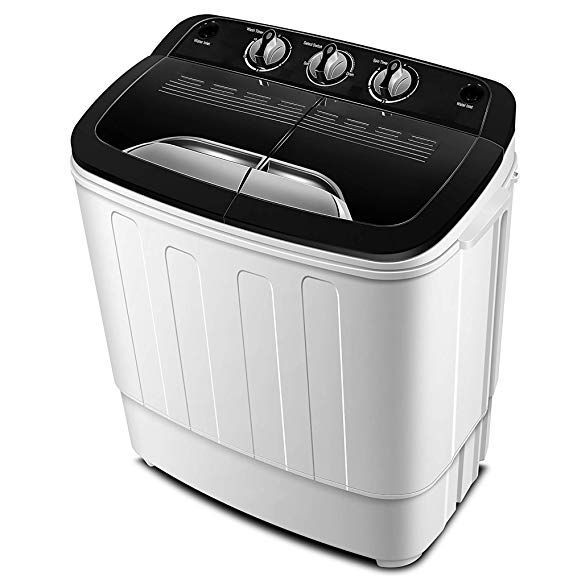 110V Spin Cycle w/ Hose Capacity Pyle Portable Washer & Spin Dryer 11lbs  Ideal for Compact Laundry Twin Tubs Mini Washing Machine Toys & Games  Housekeeping