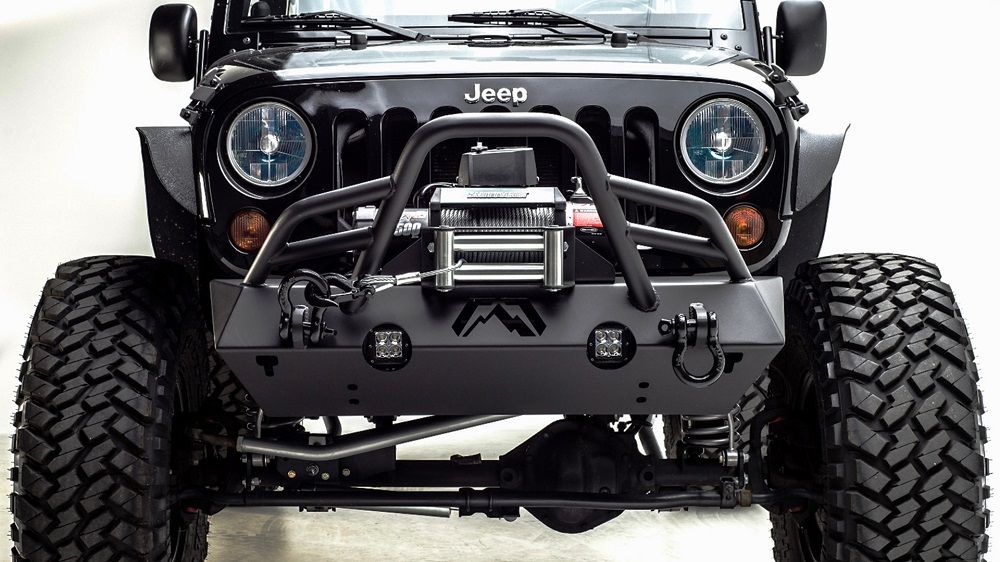 Jeep Wrangler Off Road Bumper | Jeep JK Stubby Style Front Bumper |  Aluminum Jeep Bumpers
