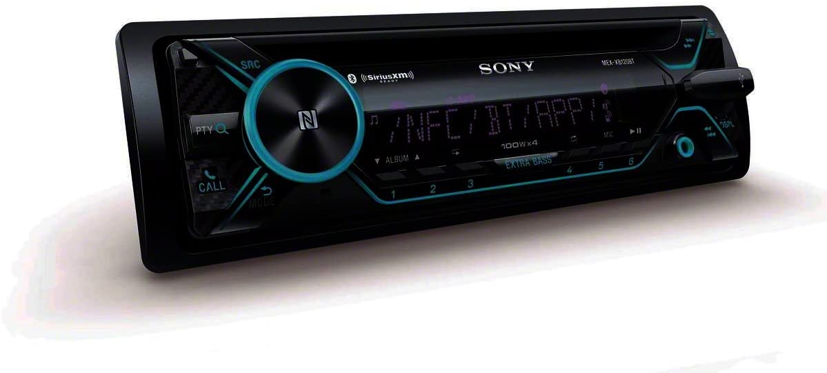MEX-XB120BT Single DIN Hi-Power Bluetooth In-Dash CD/AM/FM/SiriusXM Ready Car  Stereo