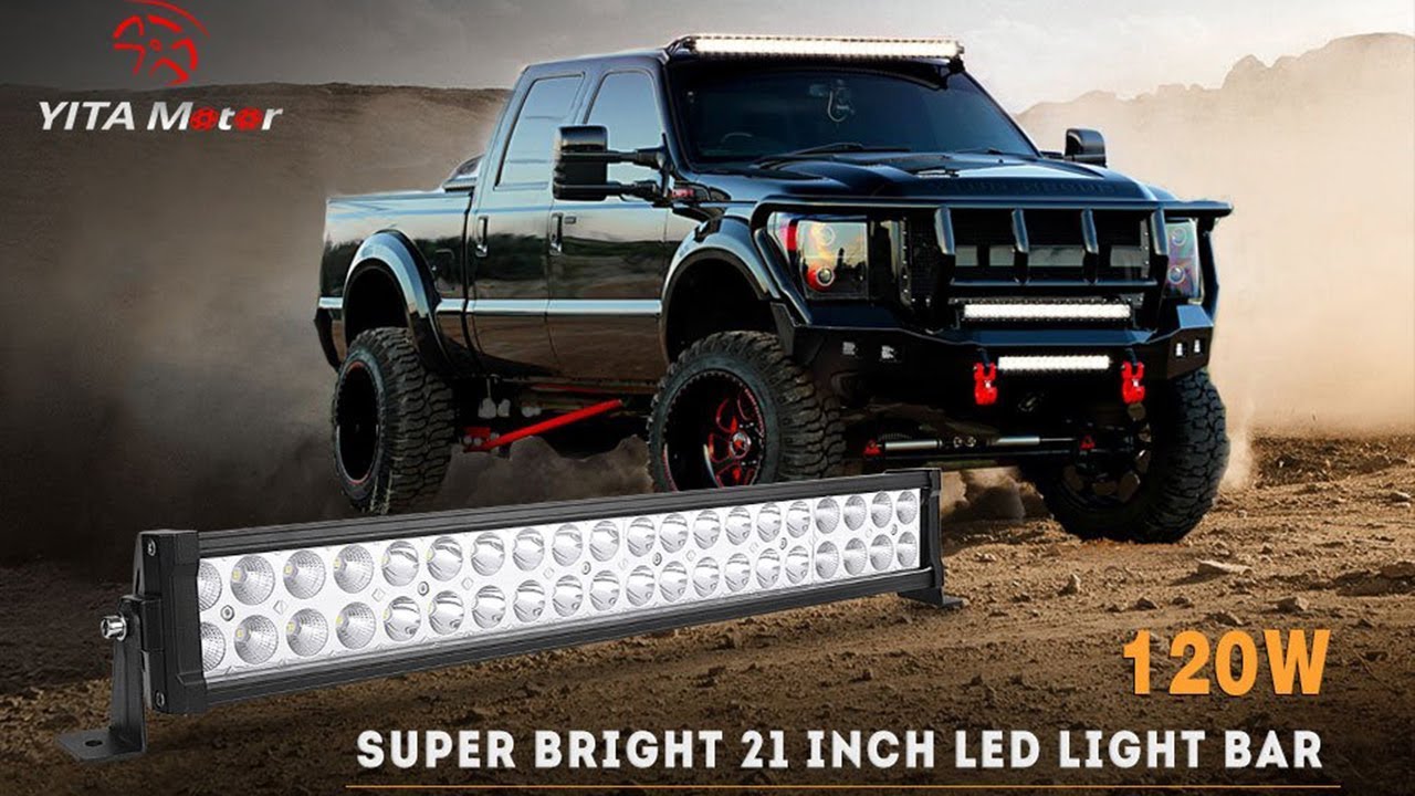 Buy YITAMOTOR 21 Inch Light Bar Offroad Spot Flood Combo Led Bar Waterproof  Dual Row LED Work Light with Wiring Harness compatible for Truck, 4X4, ATV,  Boat, Jeep, LED Light Bar 120W