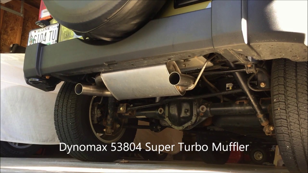 Dynomax 53804 Super Turbo Muffler Sound Diffrence Jeep (JK) - YouTube