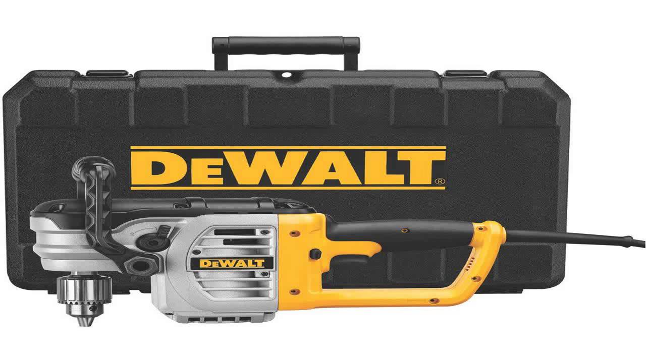 DEWALT DWD460K 11 Amp 12 Inch Right Angle Stud and Joist Drill with Bind Up  - YouTube