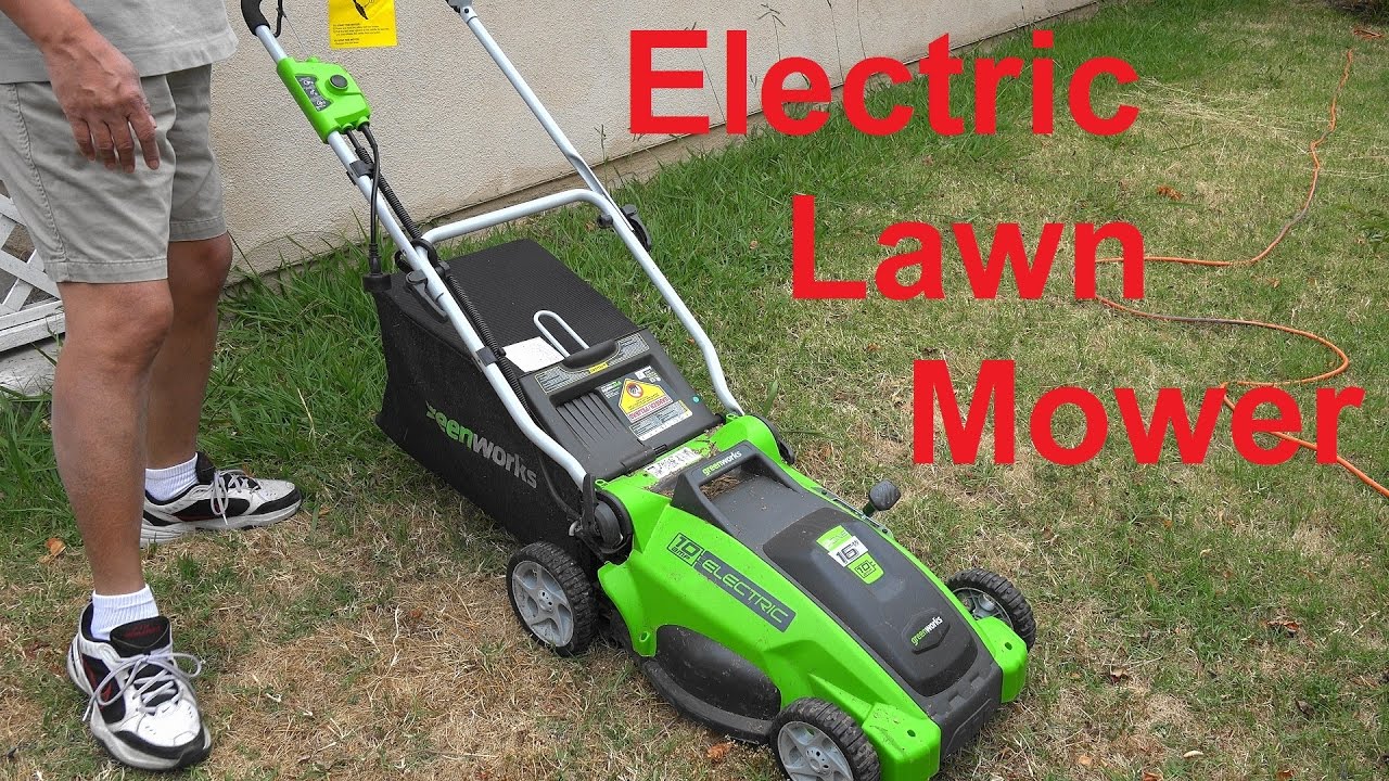 Greenworks Electric Lawn Mower - 14-in - 9.0 A - Green/Black 2507402 | RONA