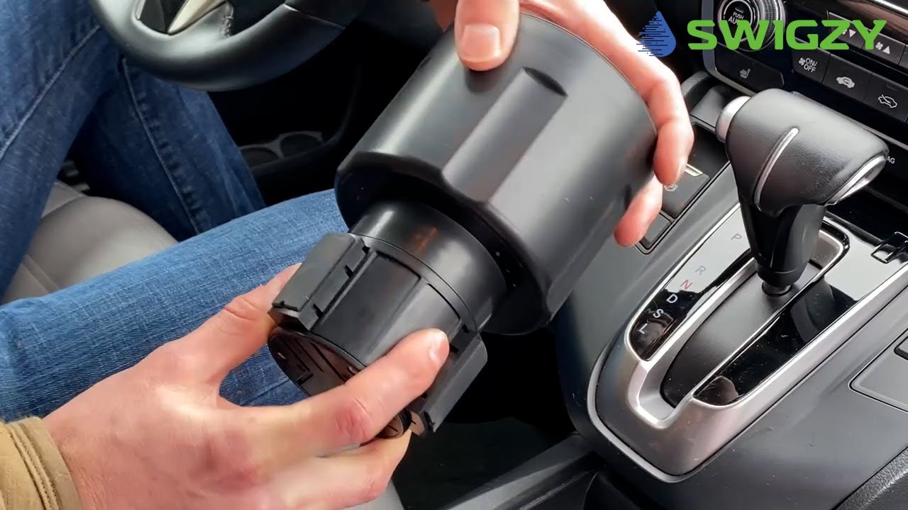 Swigzy Car Cup Holder Expander Adapter - Holds Hydro Flask, Yeti, Nalgene &  Large 32/40 oz. Bottles - YouTube