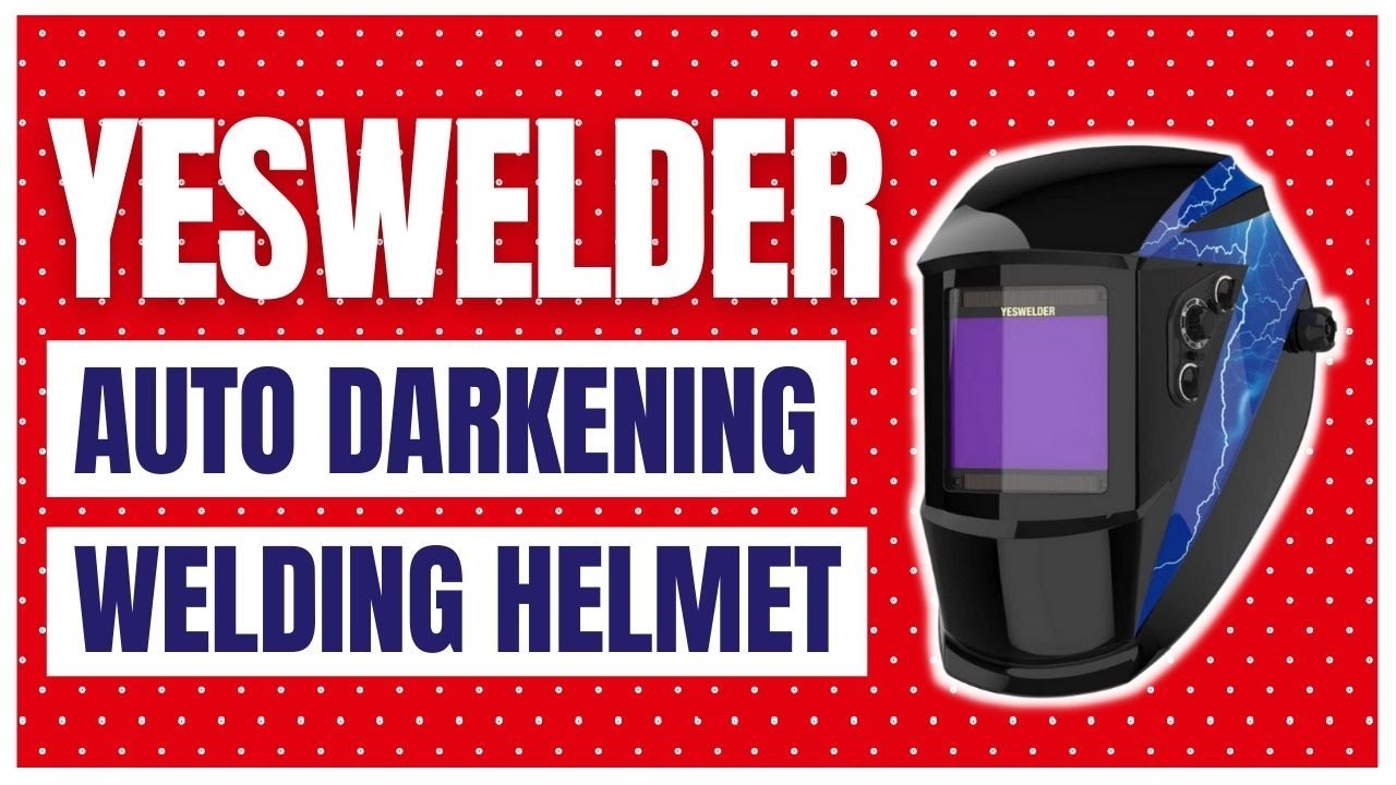YESWELDER Large Viewing Solar Powered Auto Darkening Welding Helmet -  YouTube