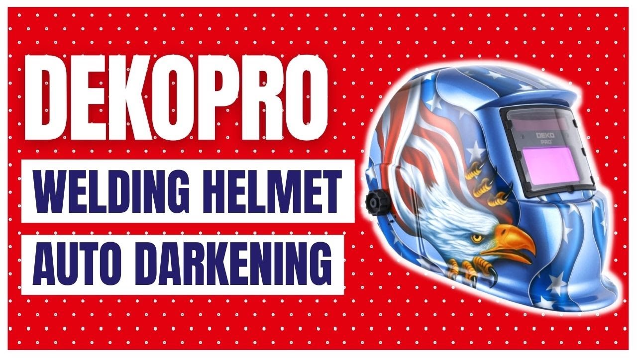 DEKOPRO Welding Helmet Solar Powered Auto Darkening Hood - YouTube