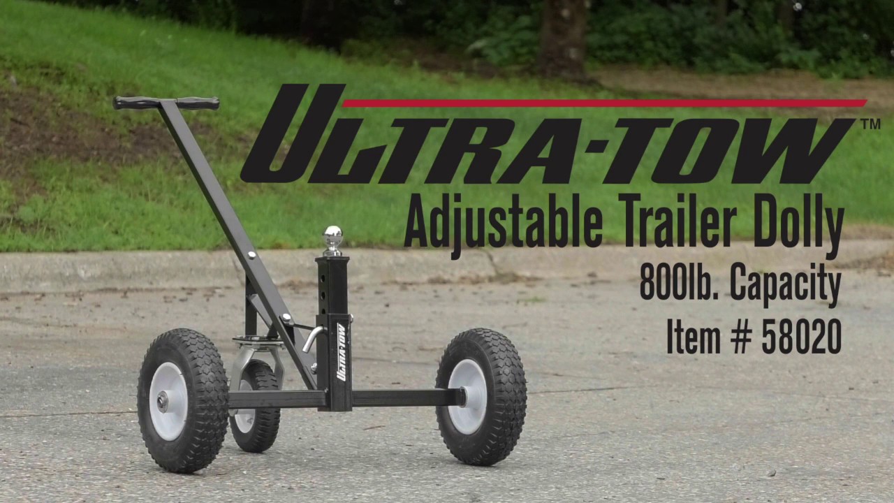 Ultra-Tow Adjustable Trailer Dolly — 800-Lb. Capacity, With Caster
