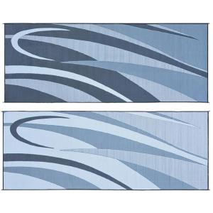 Ming's Mark GC1 Black/Silver 8' x 20' Graphic Mat by Ming 's Mark. .47.  Graphic Swirl Design to coordinate with new RV an… | Camping essentials,  Black silver, Rv
