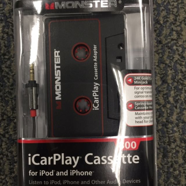 Monster》iCarPlay Cassette, 汽車配件- Carousell