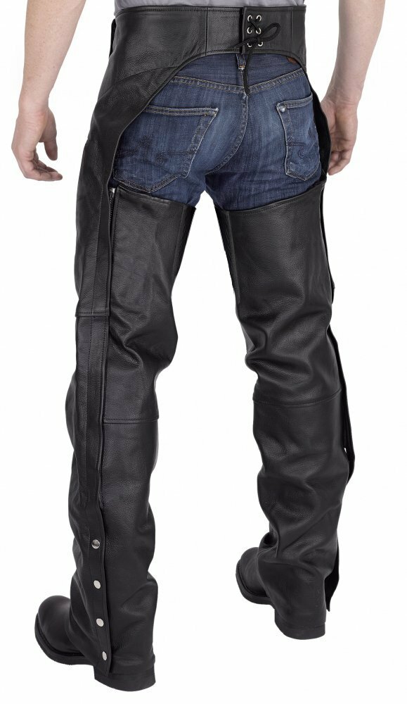 Men's Braided Leather Motorcycle Chaps - Viking Cycle