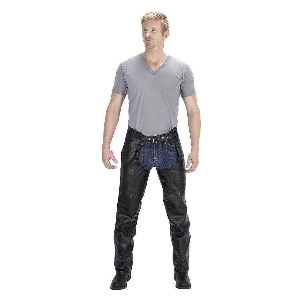 Nomad USA Deep Pocket Elastic Fit Motorcycle Leather Chaps (Small)- Buy  Online in Dominica at Desertcart - 41248481.