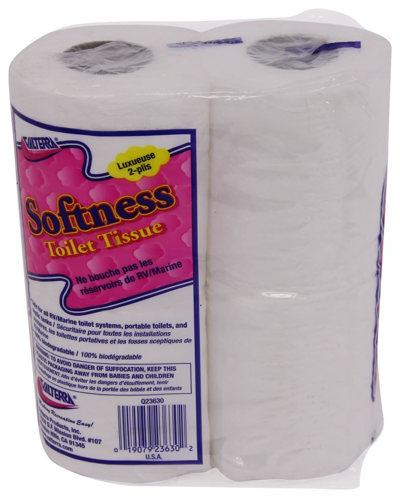Valterra Q23630 Softness 2-Ply Toilet Tissue, (Pack of 4) | Toilet, Rv, Rv  camping supplies