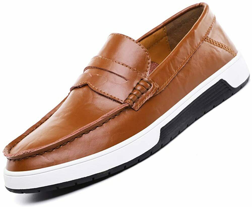 VanciLin Mens Casual Leather Fashion Slip-on Loafers Shoes -  savoirfaireacademie.in