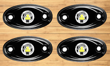 Amak 4 Pods LED Rock Light Kit for Jeep ATV SUV Offroad Car Truck Boat  Underbody Glow Trail Rig Lamp Underglow LED Neon Lights Waterproof Green  Signal Light Assemblies Marker Light Assemblies