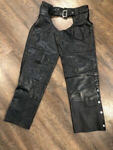 Equestrian Diamond Plate Rock Design Genuine Buffalo Leather Motorcycle  Chaps Gfchapl 2xl for sale online Outdoor Sports
