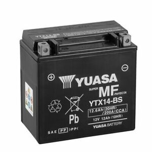 Motorcycle Battery Yuasa YTX14-BS Honda Atv 500 TRX Fm And Fourtrax Foreman  | eBay