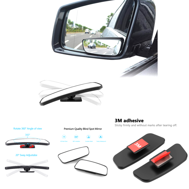 LIBERRWAY Blind Spot Mirror Frameless Wide Angle Mirror Adjustable Convex  Rear View Mirror 360¡ãRotate for A… | Blind spot mirrors, Side mirror car,  Car door mirror