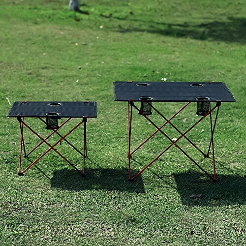 Outry Lightweight Aluminum Folding Table, Portable Camp Table, Outdoor  Picnic Camping Backpacking Beach Patio Collapsible