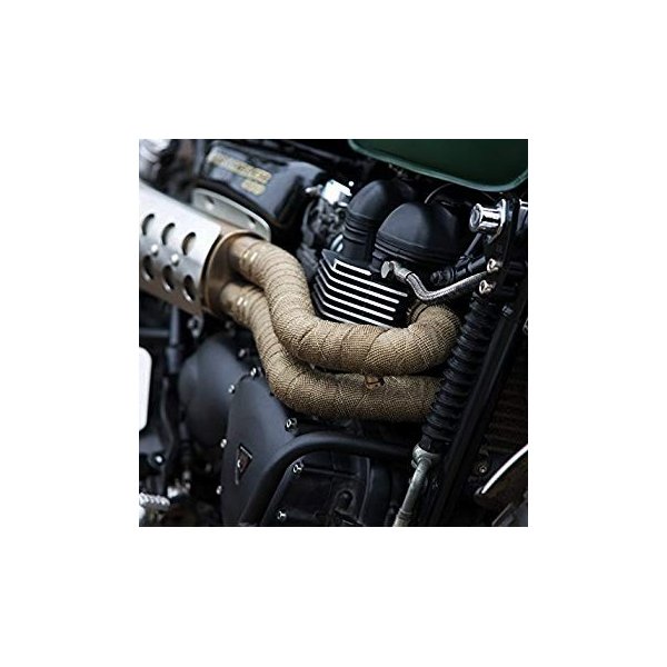 Duramake 2” X 50 Titanium Exhaust Header Heat Shield Wrap Motorcycle Pipe  Insulation Roll With Stainless Steel Zip Ties Heat Wrap, Matting & Sleeving