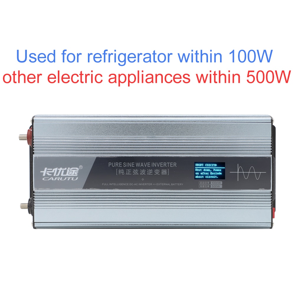 superior full sustain 500W pure sine wave solar inverter 12V 220V 230V with  fault prompts display and reverse wire protection|Inverters & Converters| -  AliExpress