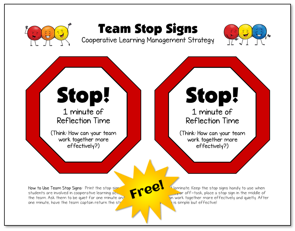Team Stop Signs Help Kids Stop and Refocus
