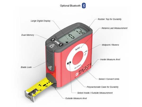 The eTape16 Digital Tape Measure with Optional Bluetooth | Gadgetsin