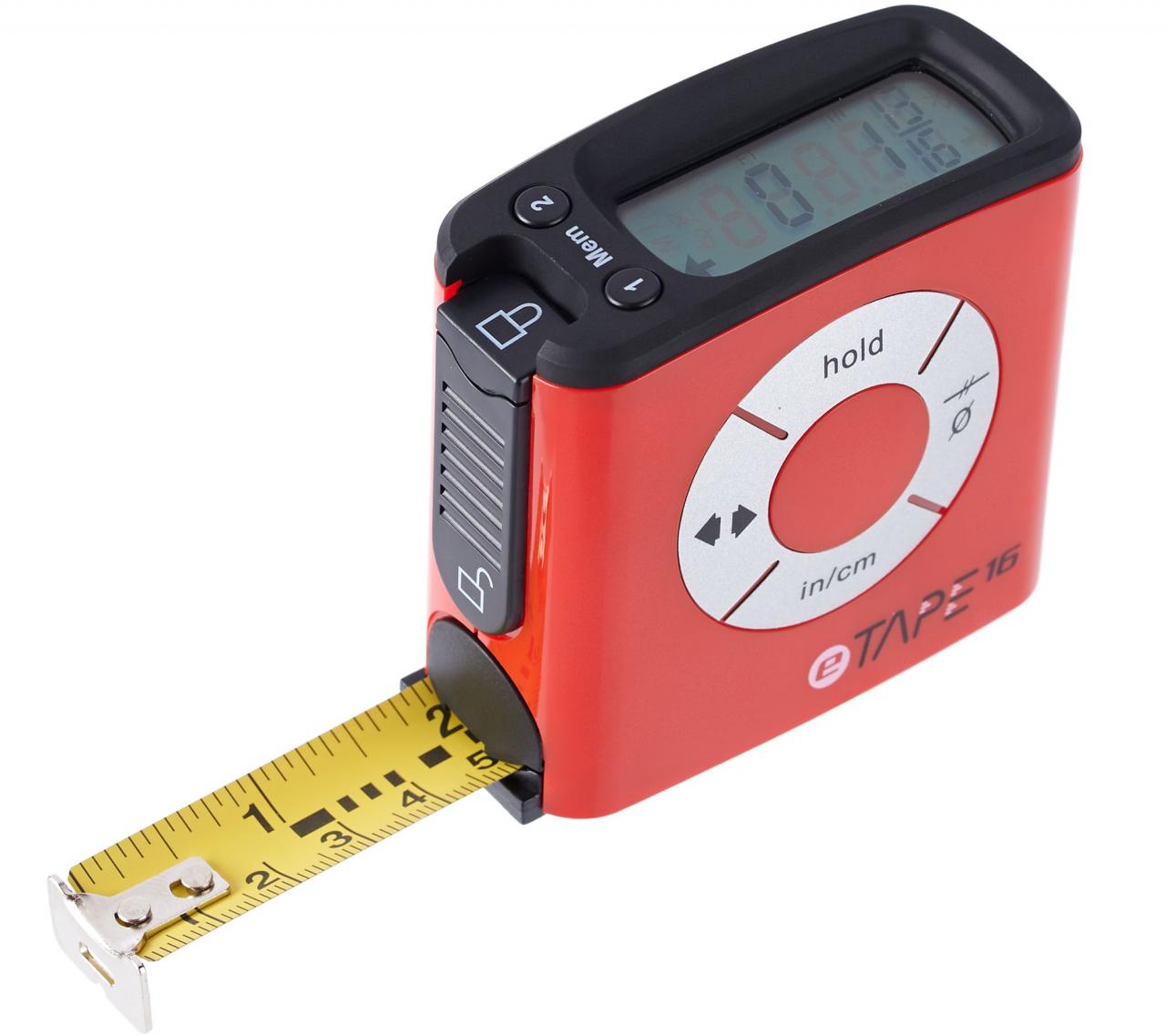 Digital Tape Measure - Blue Inches + CM eTape eTape16 16' Length Home Measuring  Tapes & Rulers Home & Garden