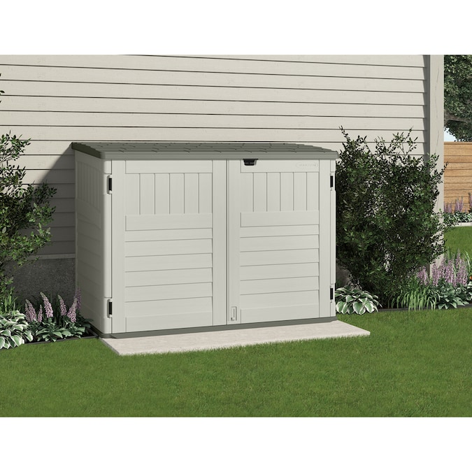 Suncast Vanilla Resin Outdoor Storage Shed (Common: 70.5-in x 44.25-in;  Interior Dimensions: 65.5-in x 38.5-in) in the Small Outdoor Storage  department at Lowes.com