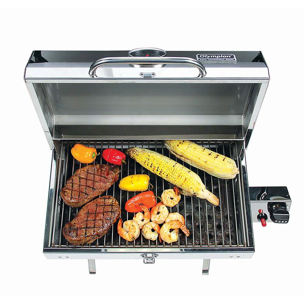 Camco Stainless Steel Portable Propane Gas Grill, Convenient Size For  Tailgating, Camping, RV, Picnicking, Home and Boats, Includes Storage Bag  (125 Square Inches Of Cooking Surface) - 58145 : Amazon.ae: Sporting Goods