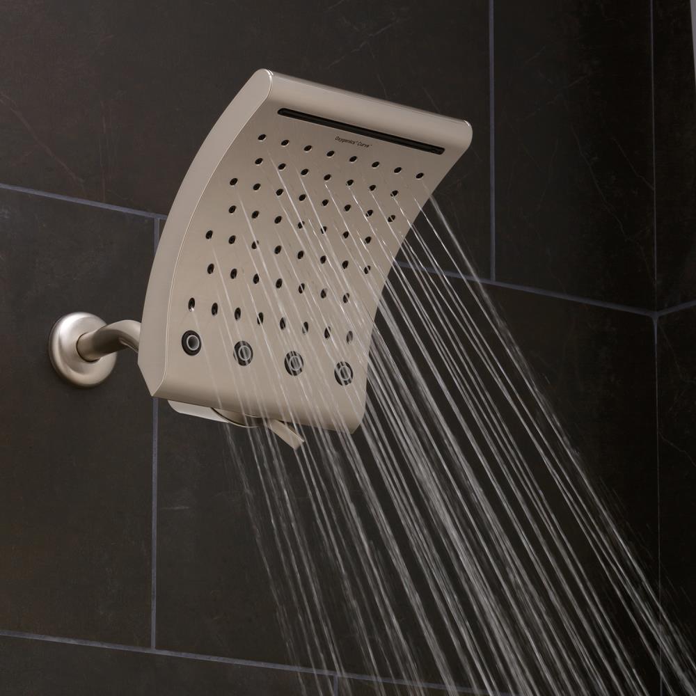 Oxygenics Curve Brushed Nickel 3-Spray Rain Shower Head 2-GPM (7.6-LPM) in  the Shower Heads department at Lowes.com