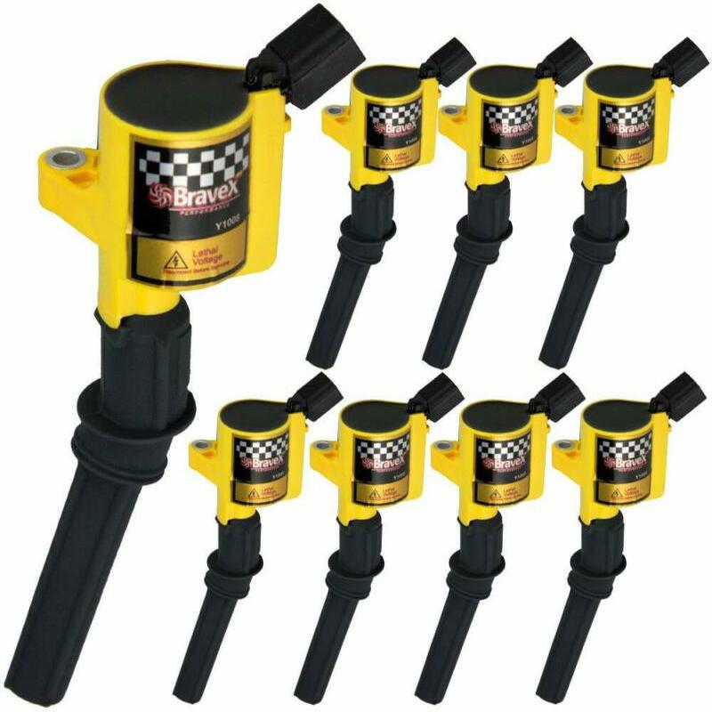 Buy Bravex High Performance Professional Straight Boot Ignition Coils 8  Pack For Ford F150 Mercury Lincoln V8 V10 4.6L 5.4L 6.8L Compatible with  DG511 C1541 FD508 - Yellow Online in Vietnam. B07RPYM1MN