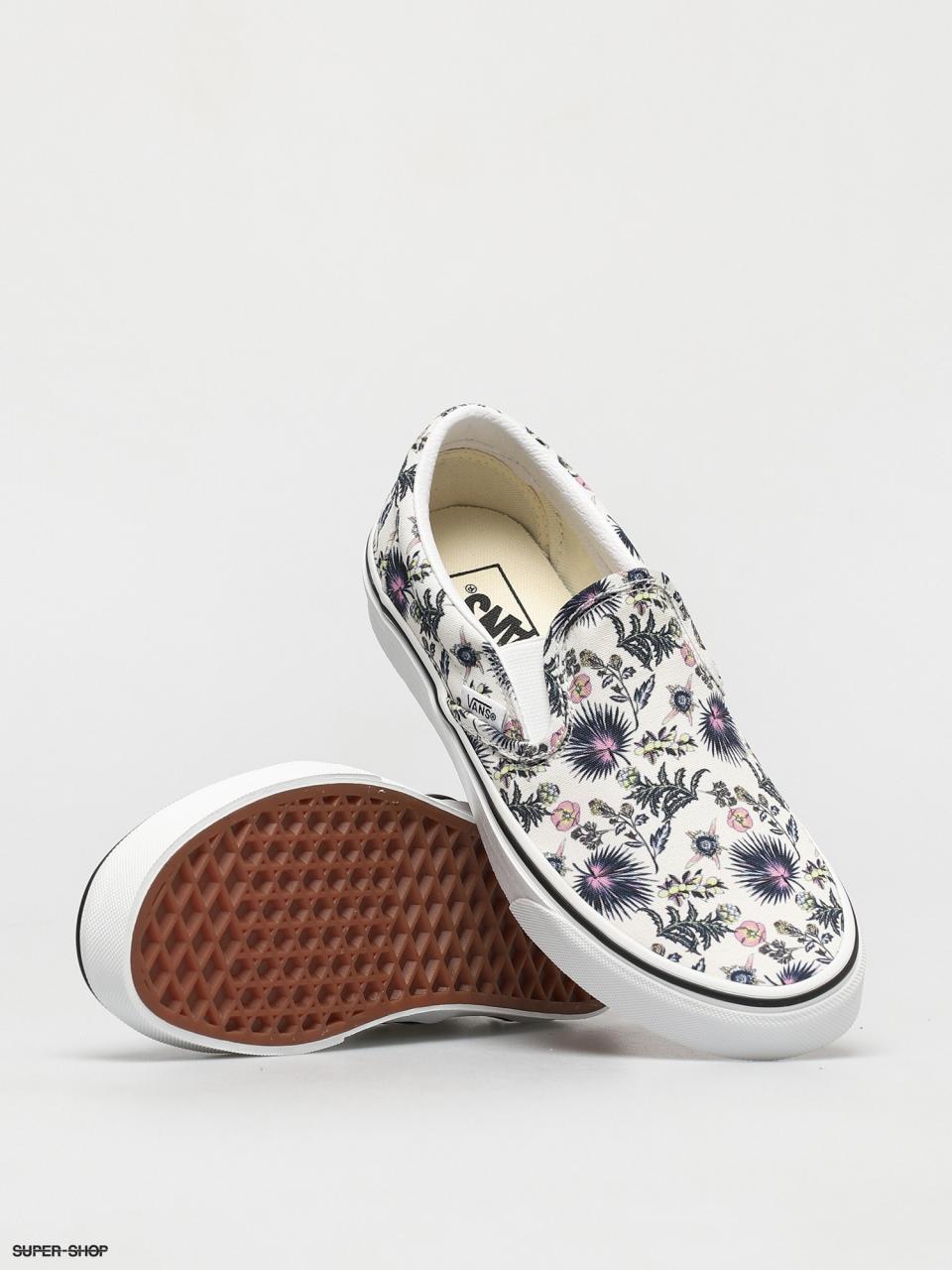 Vans Classic Slip On Shoes (paradise floral true white/true white)