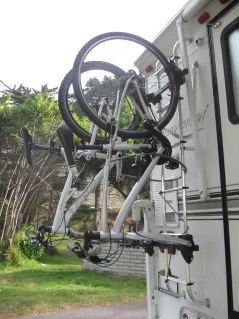 RV.Net Open Roads Forum: Truck Campers: Hanging bike rack to ladder | Truck  camper, Bike rack, Pop up truck campers