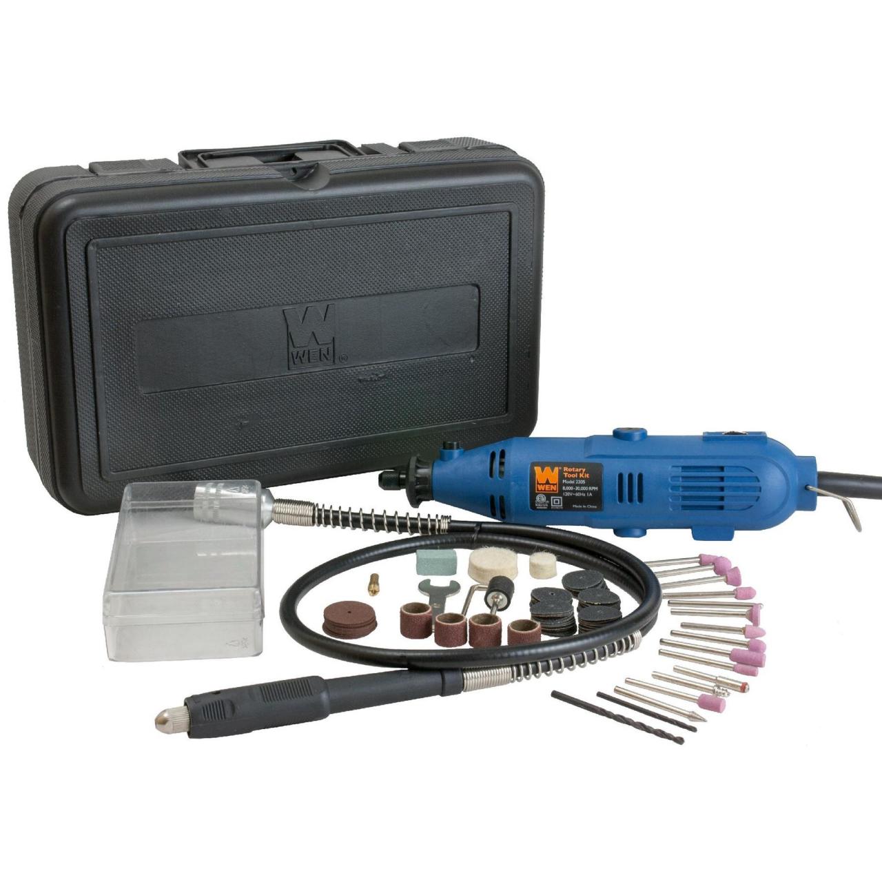 Buy WEN 23190 1.3-Amp Variable Speed Steady-Grip Rotary Tool with 190-Piece  Accessory Kit, Flex Shaft, and Carrying Case Online in Vietnam. B0784JHFKD