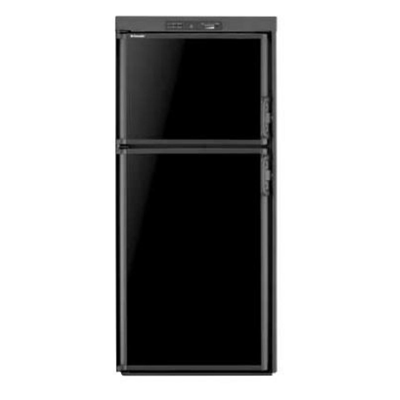 Color - Black Frame, Depth (IN) - 24-7/8 Inch, Height (IN) - 54-9/16 Inch,  Power Source - 2-Way LP Gas Operation, Temperature Control - Automatic,  Type - Double Compartment Refrigerator With 3-Position
