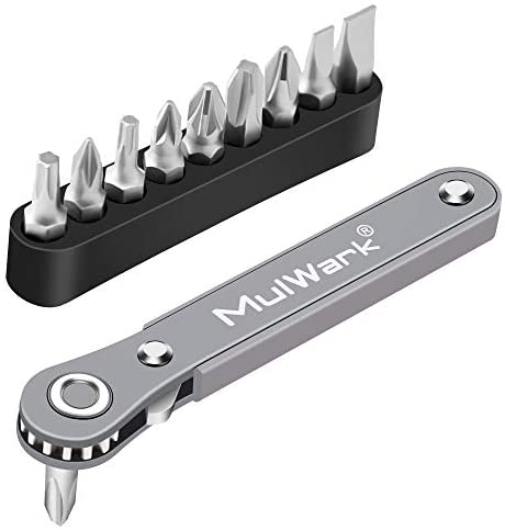 MulWark 11pc 1/4 Mini Ratchet Wrench Close Quarters Pocket Screwdriver Set  with | MulWark